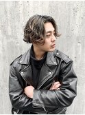 ワンレンウェーブパーマ　スパイラル
