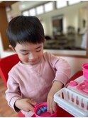 キッズカット　バリカンなしのツーブロマッシュ