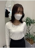 顔まわりレイヤー × ボルドー