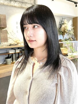 ディッセンバー 渋谷(December) 【December】ブリーチ無し透明感グレージュカラー×髪質改善