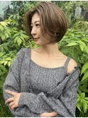 【脱白髪ぼかし】ハイライト×上品ボブ