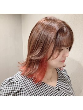 髪ところ 桂月 インナーカラー