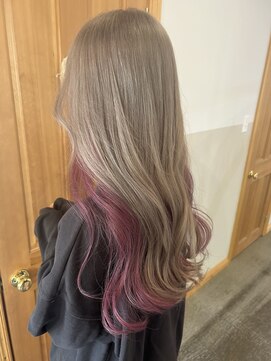 ヘアーデザインサロン スワッグ(Hair design salon SWAG) pailbeige × pink