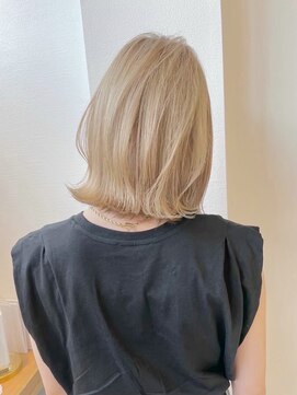 ロンドミラー 博多店(Lond Mirror) 顔周りレイヤーカットボブルフ/ブリーチなし透明感カラー/博多