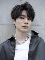 MEN'SHAIRソフトスパイラルウェーブアップバングショート