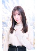 【Aere池袋】顔周りレイヤー×ヌードベージュストレート小林