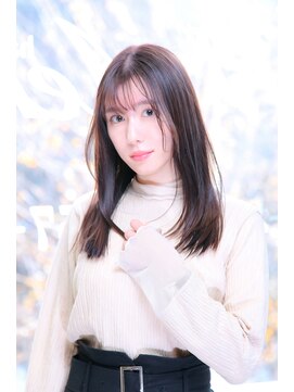 アエレ(Aere) 【Aere池袋】顔周りレイヤー×ヌードベージュストレート小林