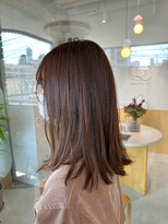 ワッカ(wacca)&nbsp;セミロング　ピンクベージュ　外ハネ　髪質改善