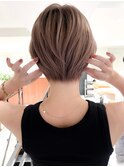 ハイライトバレイヤージュダブルカラーショートカット