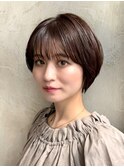 (岩田莉奈)ナチュラルショート20代30代40代50代小顔ヘア