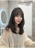 ミディアムレイヤーカット♪ 韓国ヘア 顔周りカット