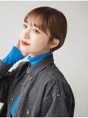 黒髪/ボブルフ/ネビージュ/韓国/ワンレン/仙台/髪質改善/前髪
