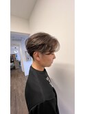 グレージュ×メンズショート