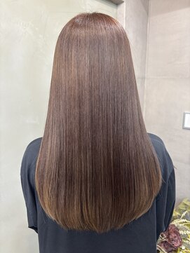 ファビ 渋谷(Fab) くびれヘア/暗めカラー/アプリコットオレンジ/縮毛矯正