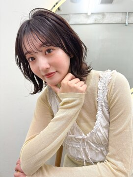 ガーデン 渋谷(GARDEN) ロブ　ゆるふわヘア　ラベンダーカラー　ブリーチなしカラー