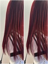 ローリン(Rolling)&nbsp;【LINA】10代/20代/セミロング/オレンジレッド/天神大名