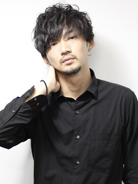 フェザーパーマサーフカール刈り上げセンターパート