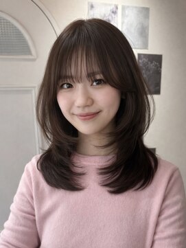 エトワ 中央店(etoi) 大分ミディアムボブレイヤーかるめ韓国レイヤーくびれスタイル