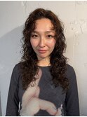 癖毛カット/癖毛パーマ/カーリーパーマ/ブラウンカラー