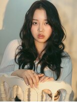 ベレッタ 楠葉店(veretta.) 韓国風ウェーブロング/くびれヘア/暗髪ツヤカラー/透明感カラー