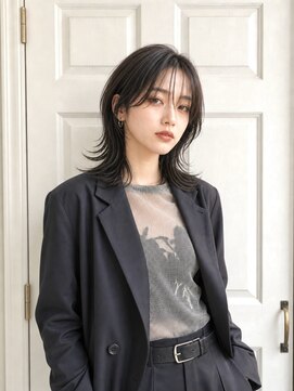 アロマ ヘアルーム 池袋店(AROMA hair room) 顔周りレイヤー/くびれミディアム/ハッシュカット/韓国ヘア/池袋