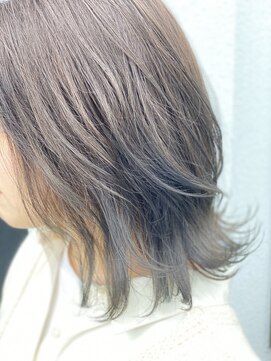 ミュウ(Private hair salon Miu) 外ハネボブ【インナーグリーン】