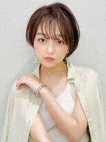 大人かわいいエギョモリ ミルクティーブラウン ひし形シルエット