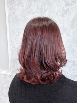 デミヘアー(Demi hair) ボルドーピンク×ネオウルフレイヤー