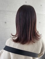 アチーブリス(achieve Liss)&nbsp;ツヤ髪暗髪ブラウン髪質改善 外ハネストレートミディ