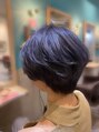 ルシーダ 田無店(Lucida) スモーキーネイビーブルー！透明感漂うカラーです！