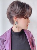 【morio原宿】ニュアンスショートパーマ　ハンサムショート
