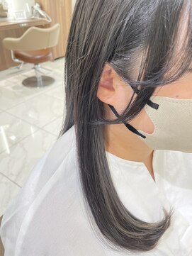 アッシュ 大宮店(Ash) イヤリングカラー【ブルーブラック×グレー】
