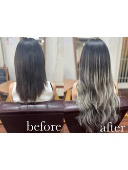 カラーのダメージが気になる方もエクステなら染めずに新しい自分に出会える♪憧れのSTYLEをご相談下さい◎