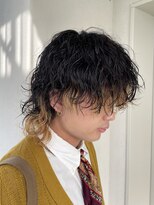 ワンズ リー 下北沢店(ONE's ly) ハイライト/マッシュパーマ／ウルフ/アッシュブラック/下北沢駅