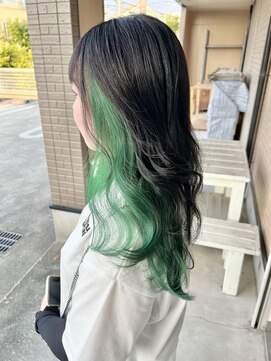リードヘアーバイバンプ(Lead Hair by vamp) #インナーカラー#グリーン