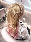 立体リボンハーフツイン/心斎橋ヘアセット