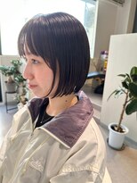 アム(amu)&nbsp;ボブ/ボブヘア/ミニボブ/顎ラインボブ/黒髪ボブ/内巻きボブ