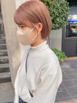 レフ(LEF)&nbsp;ピンクミルキーベージュ/ショート/くびれボブ/楽々スタイリング