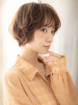 カバーヘア ブリス 上尾西口店(COVER HAIR bliss) アースカラーひし形ショートマッシュパーマTc3上尾20代30代40代