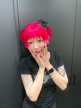 ヌル 原宿店(Null) ピンクレッド/ケアブリーチ/ブリーチカラー/原宿/表参道