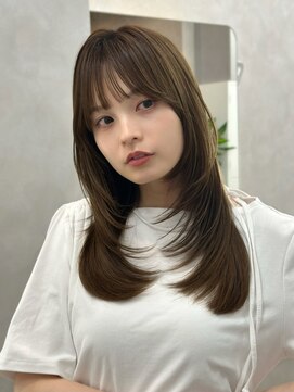 オムニス 表参道(Omnis) 韓国美髪レイヤーカットミディアムレイヤーハッシュカット透明感