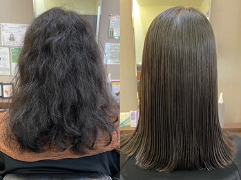 ヘッドサロン リズム(HEAD SALON rism)の写真/業界最高峰の薬剤を使用した『髪質改善酸性ストレート』!さらツヤヘアで、手触りと艶感が格段にUP☆