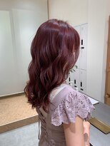 セイドット リー(Say. Ree)&nbsp;Say.ロングレイヤーイヤリングカラーローズブラウンダークレッド