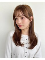 カバーヘア ブリス 志木南口駅前店(COVER HAIR bliss)&nbsp;髪質改善◎小顔ミディアムレイヤー/ミルクティーベージュp志木