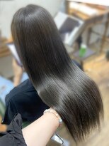 アース 天満橋店(HAIR & MAKE EARTH) 黒髪ツヤ髪ロング◎ストレート×髪質改善で美髪