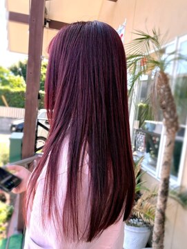エリカ(hair salon elica) ピンクバイオレットカラー(ブリーチなし)