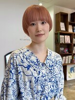 ヘアーアイストゥーレ(HAIR ICI TRE)&nbsp;ブリーチカラー　ピンクベージュ　夏カラー　マッシュショート