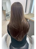 桑名ロングレイヤーカットハッシュカット透明感カラー重めロング