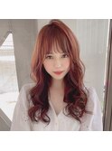 【THiRD】ナチュラルフリンジウェーブココアブラウン