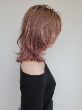 フィックスヘアー 梅田店(FIX-hair) インナーカラー/ピンクカラー/ロングウルフ/ハイトーンカラー
